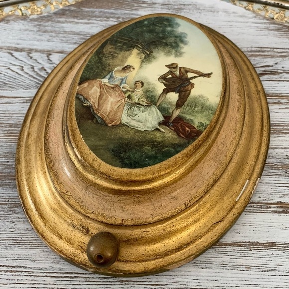Vintage Other - #01 Rare Vintage Italian Florentine Edelweiss Swiss Reuge Music Box Gilt Wood